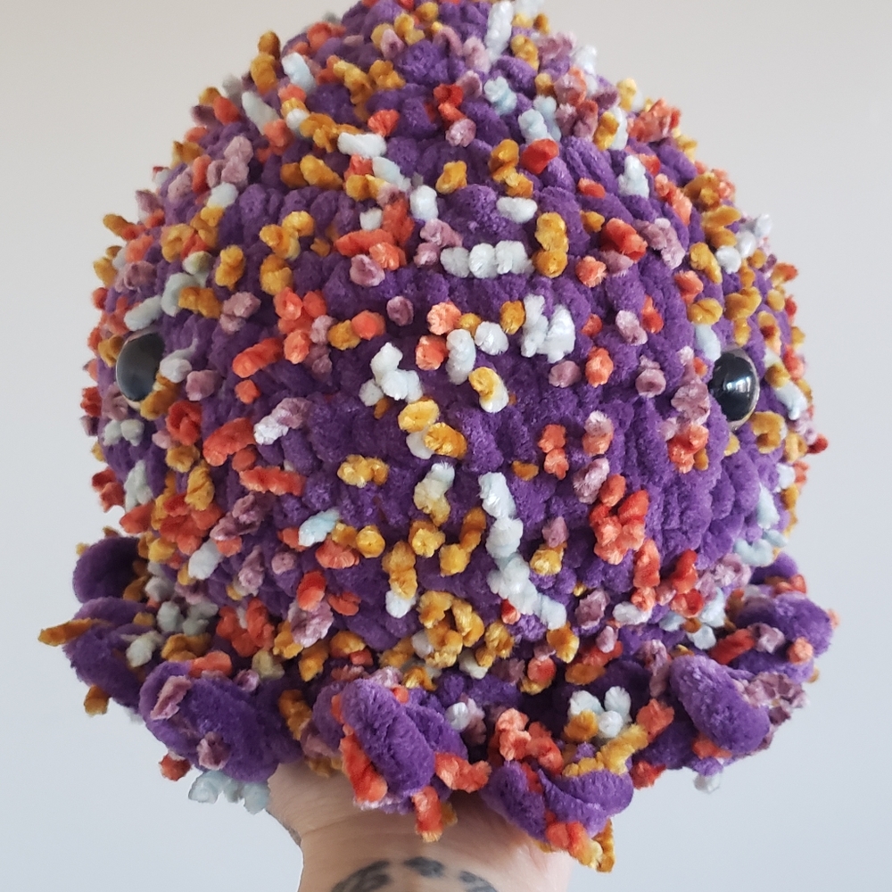handmade crochet squid